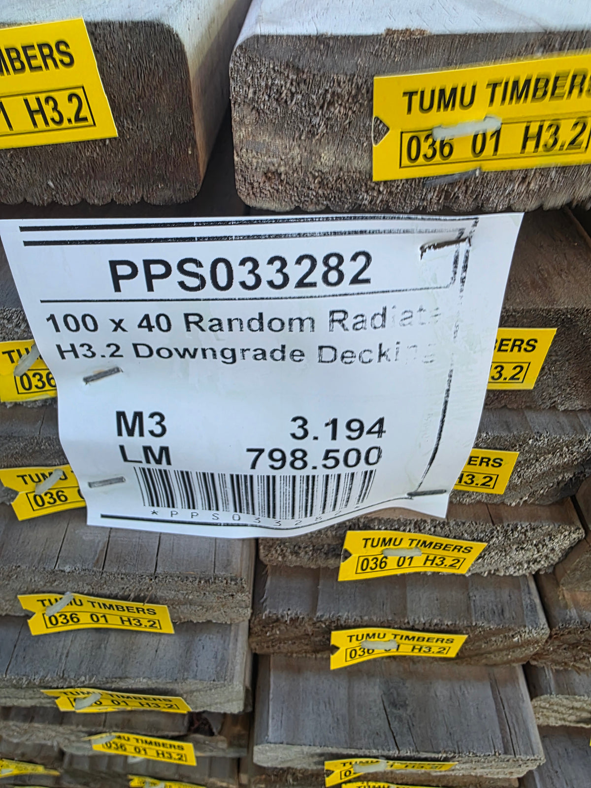 90x32 H3.2 TW Downgrade Griptread Decking 798.5LM #PPS033282
