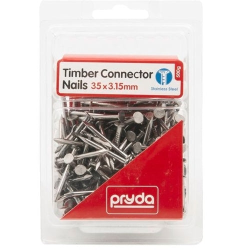 PRYDA TIMBER CONNECTOR NAILS 35x3.15 S/S 500g