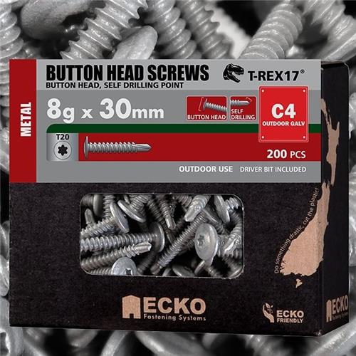 ECKO BUTTON HEAD METAL GALV SCREW