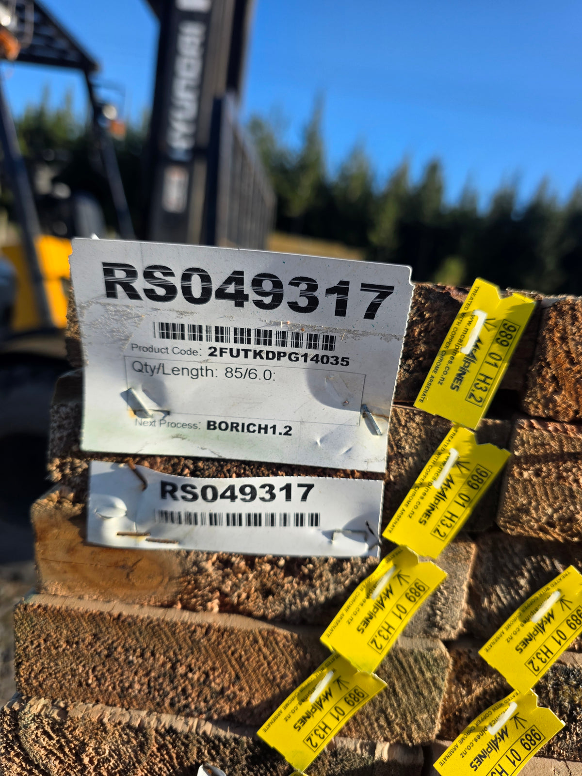 140x35 H3.2 TW No2 Dressed Rails 85 x 6.0m #RS047841