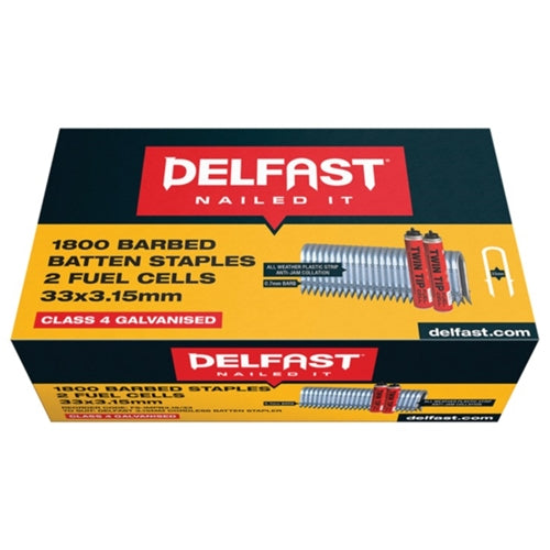 DELFAST GALV BARBED FENCE BATTEN STAPLES + FUEL PACK
