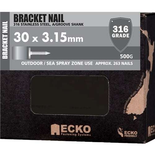 ECKO BRACKET S/STEEL NAIL LOOSE