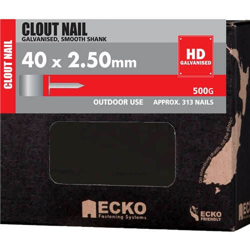 ECKO CLOUT GALV SMOOTH NAIL LOOSE